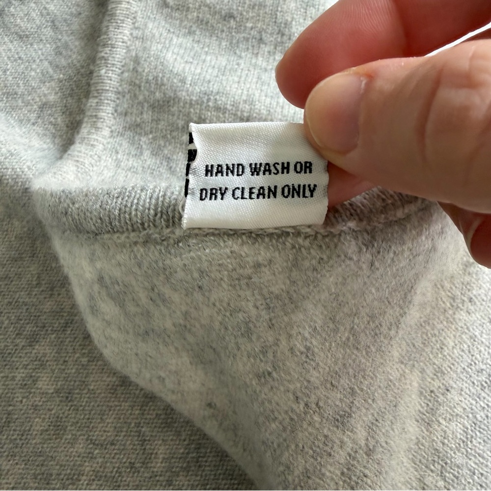 Seaton 100% Cashmere Luxury Heather Gray V-Neck Poncho Sweater - Picture 13 of 15